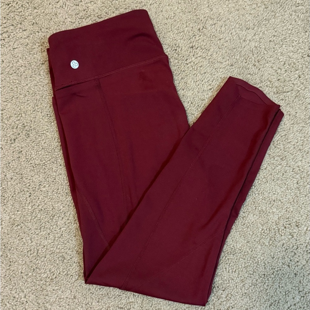 Zella Maroon High-Rise Active Leggings